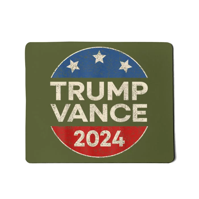 Trump Vance 2024 Retro Button Vice President Vp Election Mousepad