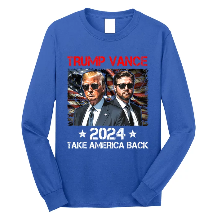 Trump Vance 2024 Donald Trump J.D. Vance Take America Back Long Sleeve Shirt