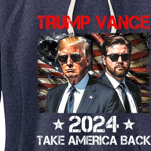 Trump Vance 2024 Donald Trump J.D. Vance Take America Back Women's Fleece Hoodie