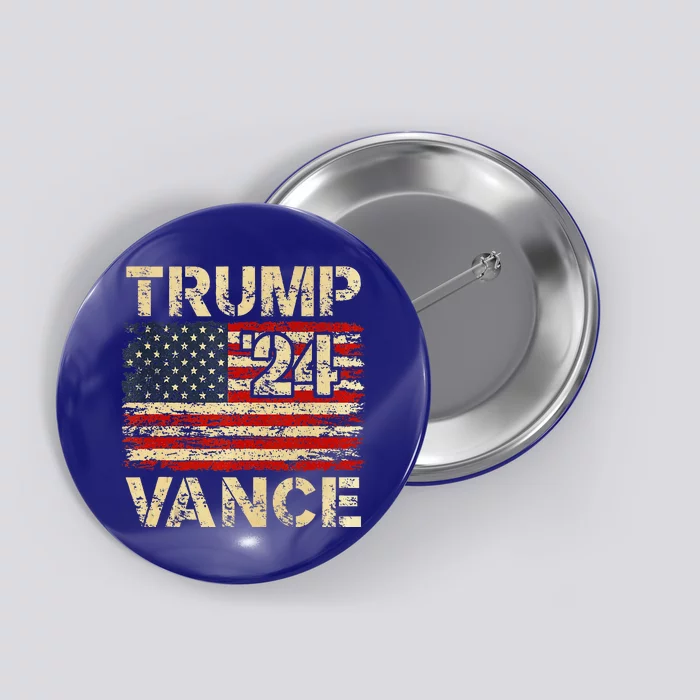 Trump Vance 24 American Flag Button