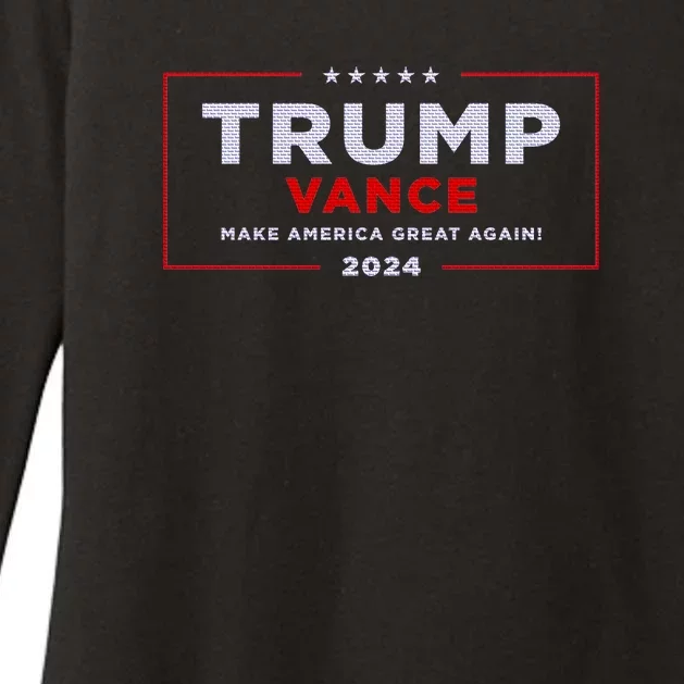 Trump Vance 2024 Brick Texture Womens CVC Long Sleeve Shirt