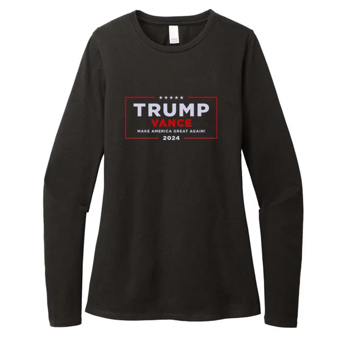 Trump Vance 2024 Brick Texture Womens CVC Long Sleeve Shirt