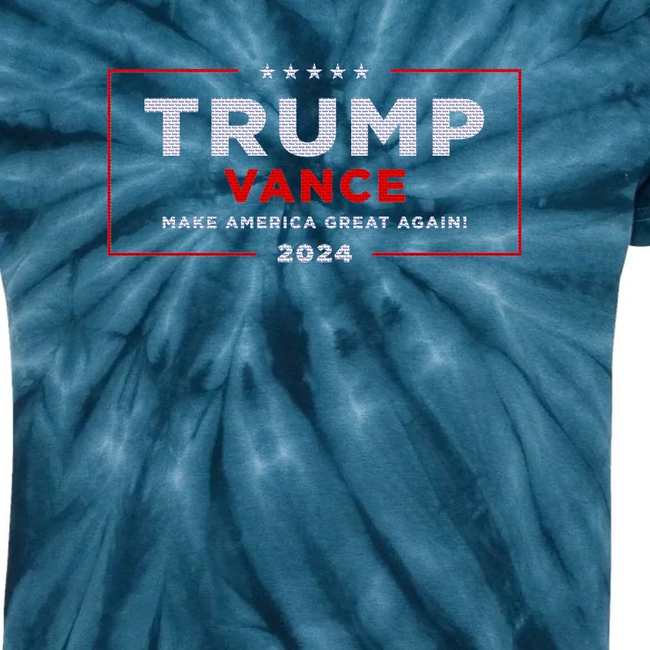 Trump Vance 2024 Brick Texture Kids Tie-Dye T-Shirt