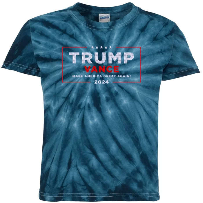 Trump Vance 2024 Brick Texture Kids Tie-Dye T-Shirt