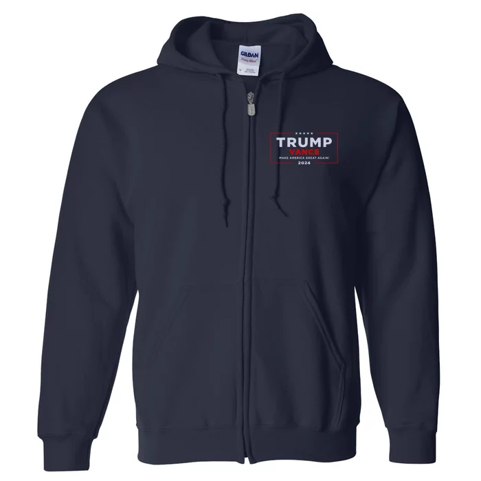 Trump Vance 2024 Brick Texture Full Zip Hoodie