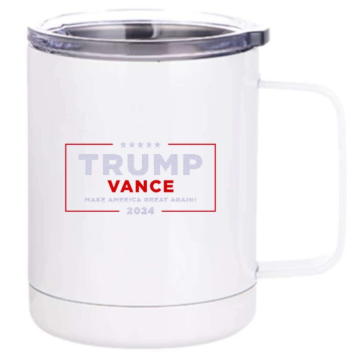 Trump Vance 2024 Brick Texture Front & Back 12oz Stainless Steel Tumbler Cup