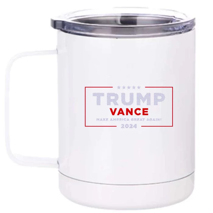 Trump Vance 2024 Brick Texture Front & Back 12oz Stainless Steel Tumbler Cup