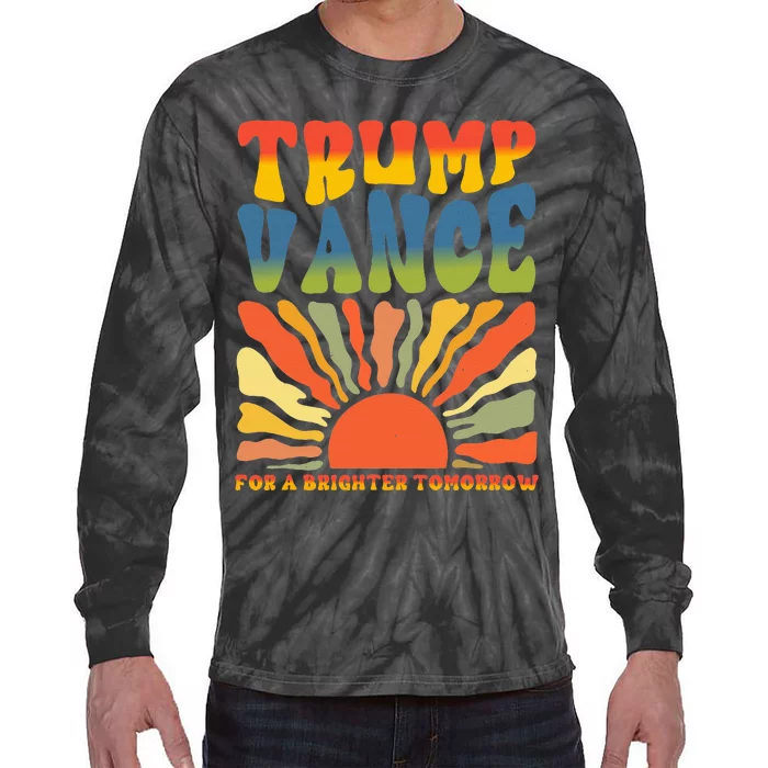 Trump Vance 2024 Campaign Apparel Patriotic Election Wear Tie-Dye Long Sleeve Shirt