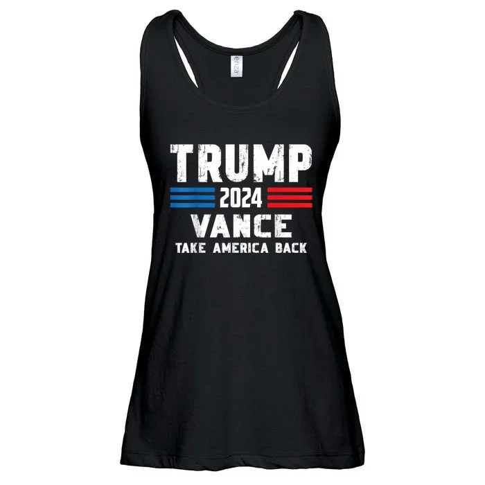 Trump Vance 2024 Vp Eagle America Election Take America Back Ladies Essential Flowy Tank