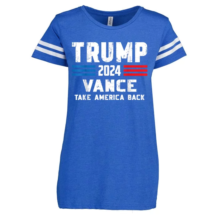 Trump Vance 2024 Vp Eagle America Election Take America Back Enza Ladies Jersey Football T-Shirt