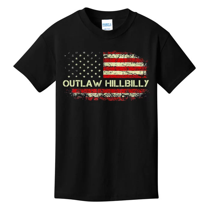 Trump Vance 2024 J.D. Vance Outlaw Hillbilly Kids T-Shirt