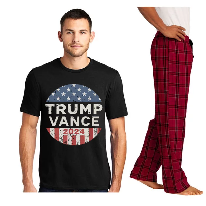 Trump Vance 2024 Vintage Button Usa Pajama Set