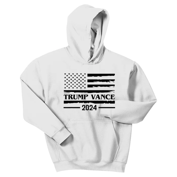 Trump Vance 2024 Us Flag Vintage Election President 2024 Kids Hoodie