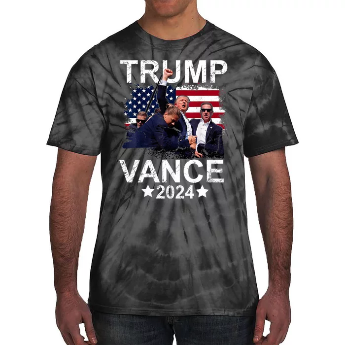 Trump Vance 2024 President Trump Supporter Re Election Tie-Dye T-Shirt