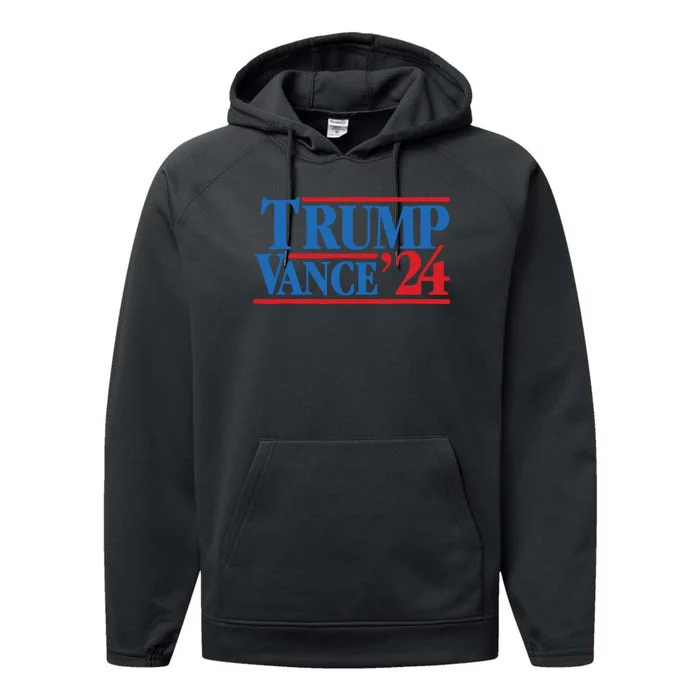 Trump Vance 2024 Vintage Performance Fleece Hoodie