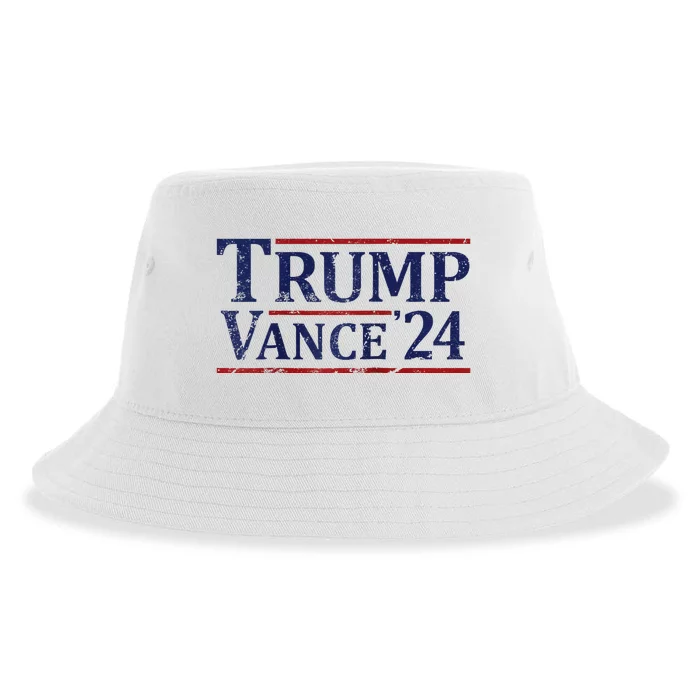 Trump Vance 24 Vintage 2024 Raglan Baseball Sustainable Bucket Hat