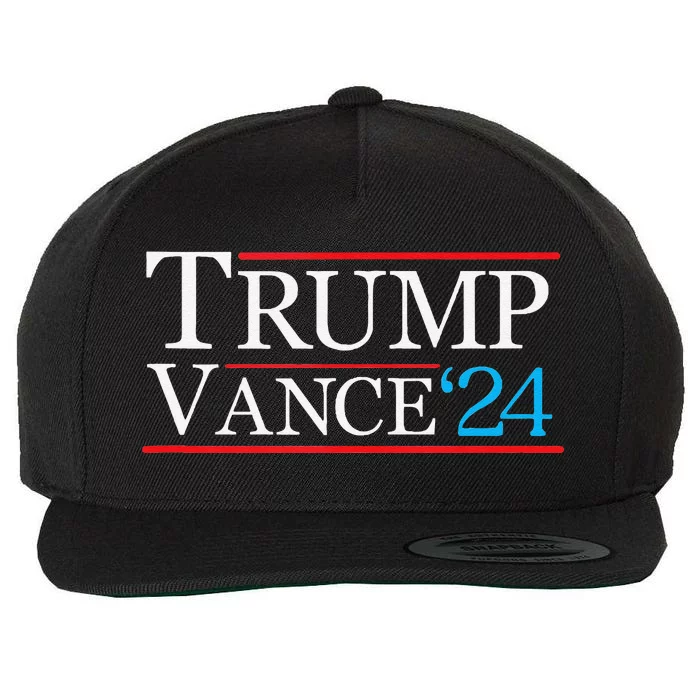 Trump Vance 2024 Trump Campaign T Jd Vance Wool Snapback Cap