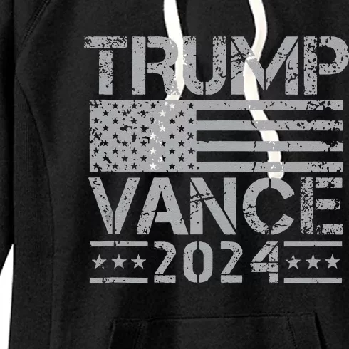 Trump Vance 2024 Military Veterans For Trump Women's Fleece Hoodie