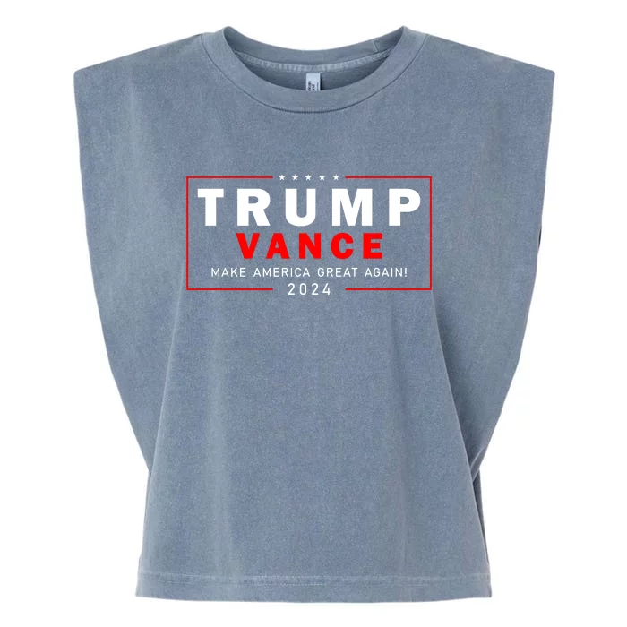 Trump Vance 2024 Make America Great Again Maga President Garment-Dyed Women's Muscle Tee