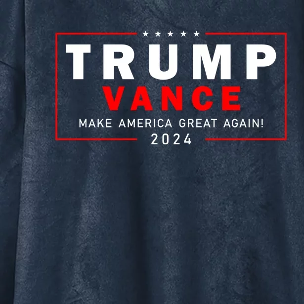 Trump Vance 2024 Make America Great Again Maga President Hooded Wearable Blanket