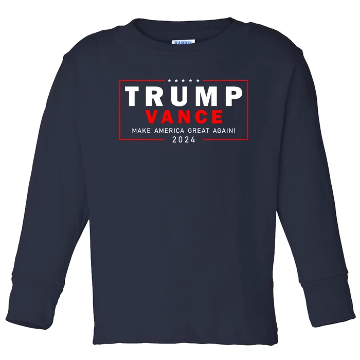 Trump Vance 2024 Make America Great Again Maga President Toddler Long Sleeve Shirt