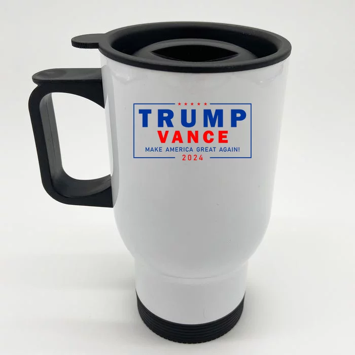 Trump Vance 2024 Make America Great Again Maga President Front & Back Stainless Steel Travel Mug