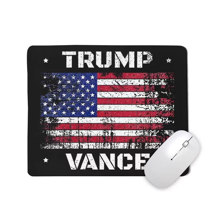 Trump Vance 2024 Distressed Us Flag Election President 2024 Mousepad