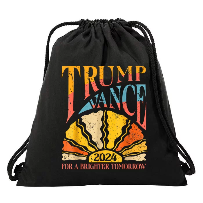 Trump Vance 2024 President Vote For A Brighter Tomorrow Drawstring Bag