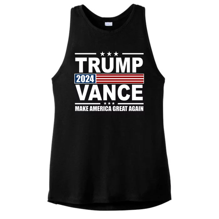 Trump Vance 2024 Make America Great Again Ladies Tri-Blend Wicking Tank