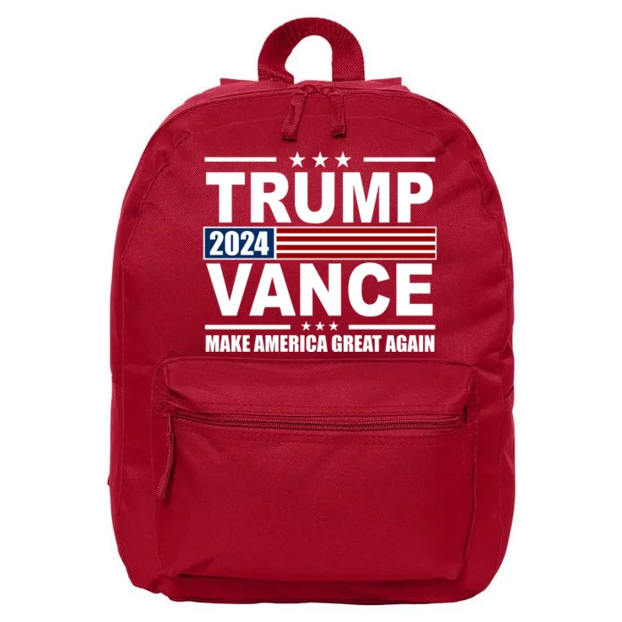 Trump Vance 2024 Make America Great Again 16 in Basic Backpack