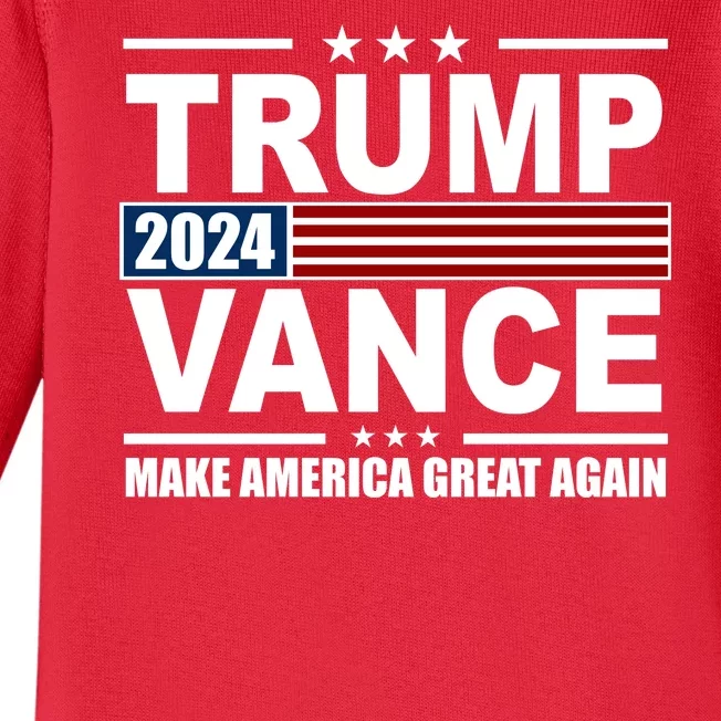 Trump Vance 2024 Make America Great Again Baby Long Sleeve Bodysuit