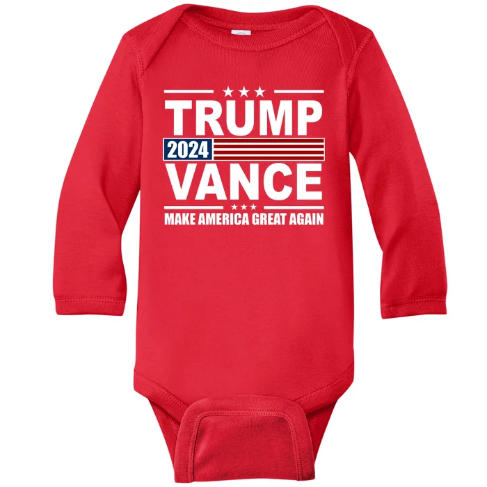 Trump Vance 2024 Make America Great Again Baby Long Sleeve Bodysuit