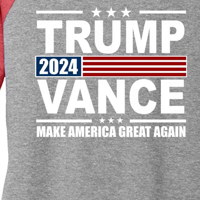 Trump Vance 2024 Make America Great Again Women's Tri-Blend 3/4-Sleeve Raglan Shirt