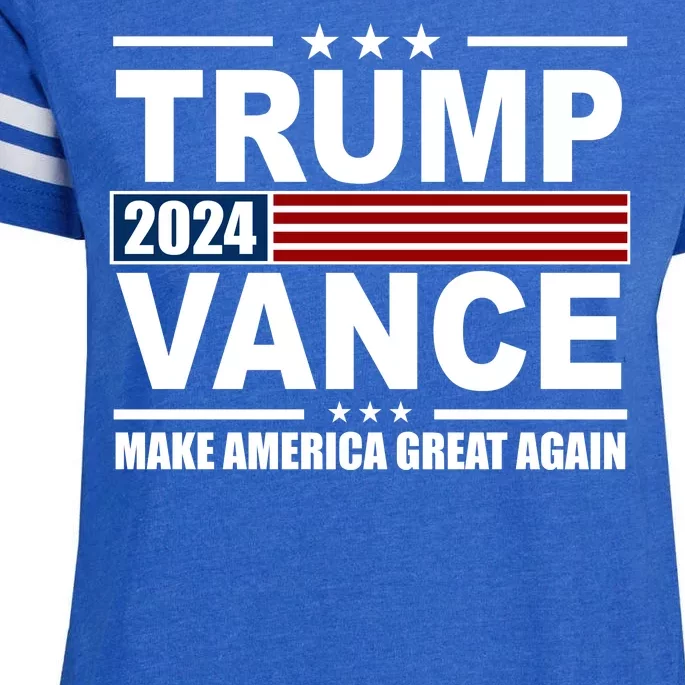 Trump Vance 2024 Make America Great Again Enza Ladies Jersey Football T-Shirt