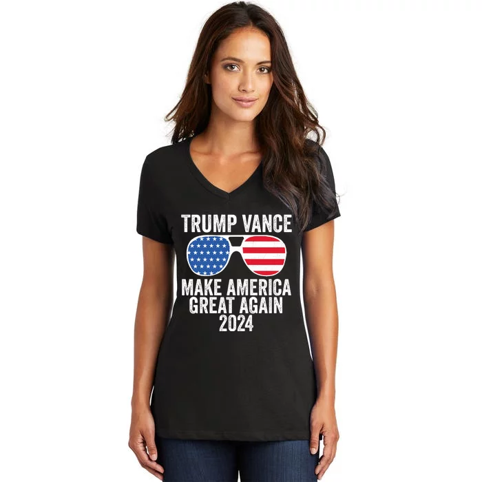 Trump Vance 2024 Make America Great Again Trump 2024 Women's V-Neck T-Shirt