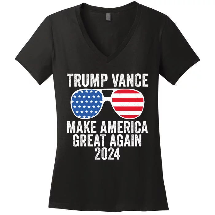 Trump Vance 2024 Make America Great Again Trump 2024 Women's V-Neck T-Shirt