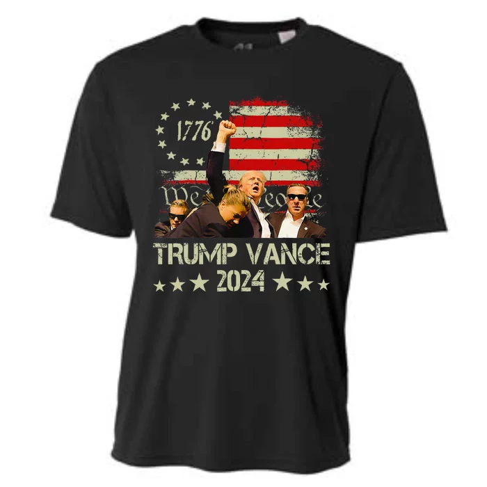 Trump Vance 2024 President Trump Supporter Reelection Cooling Performance Crew T-Shirt