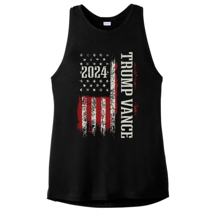 Trump Vance 2024 President Trump Supporter Reelection Ladies Tri-Blend Wicking Tank