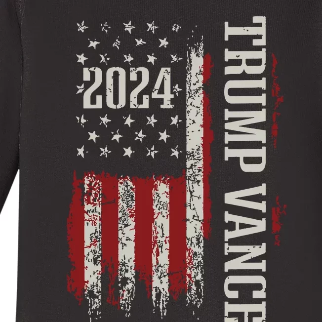 Trump Vance 2024 President Trump Supporter Reelection Baby Long Sleeve Bodysuit