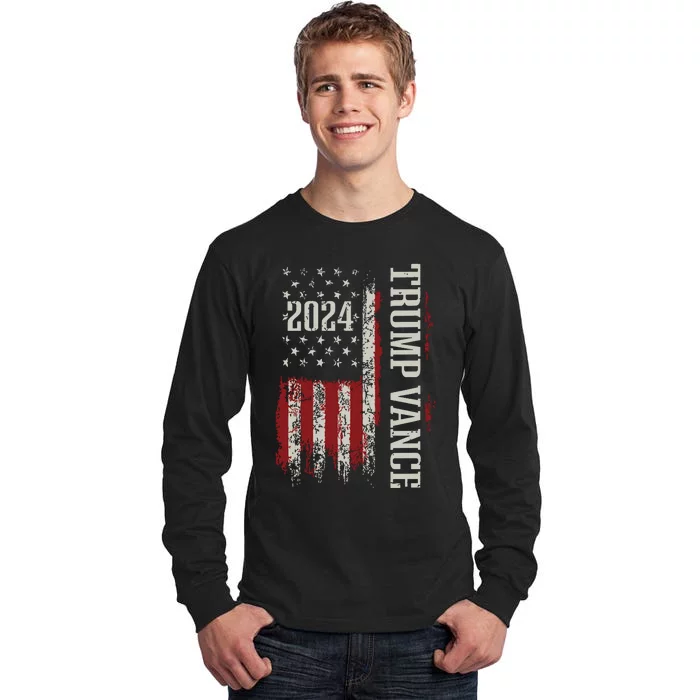 Trump Vance 2024 President Trump Supporter Reelection Tall Long Sleeve T-Shirt