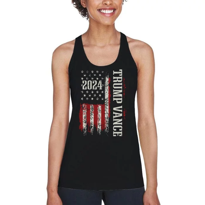 Trump Vance 2024 President Trump Supporter Reelection Women's Racerback Tank