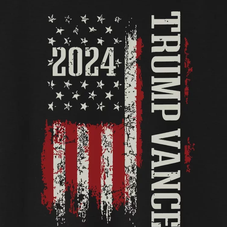 Trump Vance 2024 President Trump Supporter Reelection Women's Crop Top Tee