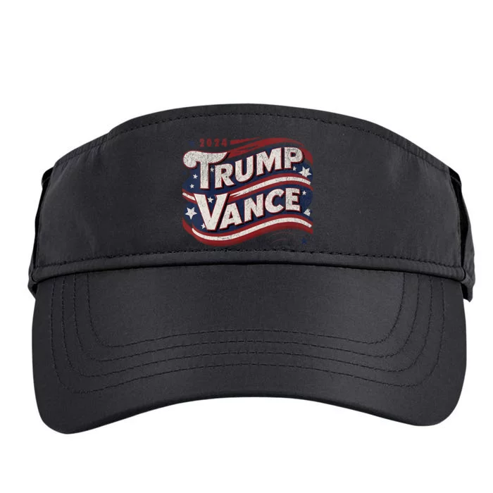 Trump Vance 2024 Retro Stripe Trump Jd Vance Adult Drive Performance Visor