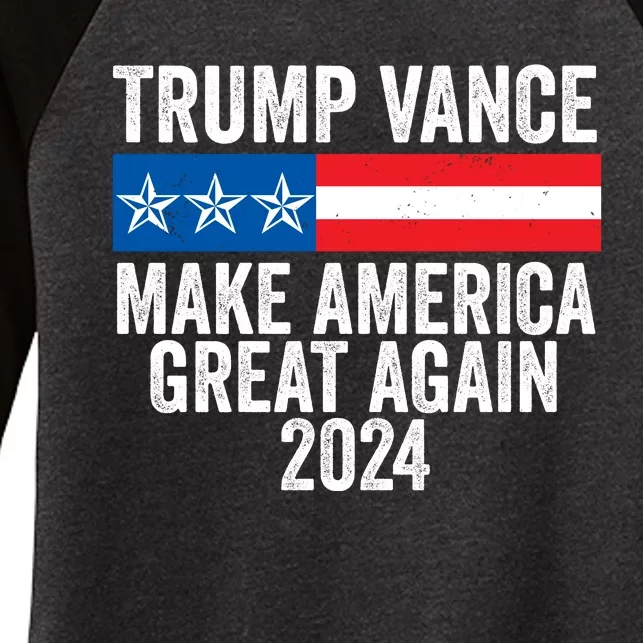 Trump Vance 2024 Make America Great Again Trump 2024 Women's Tri-Blend 3/4-Sleeve Raglan Shirt