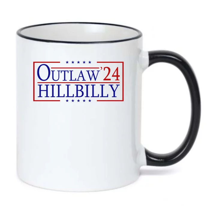 Trump Vance 24 Outlaw Hillbilly Us Flag Vintage Black Color Changing Mug