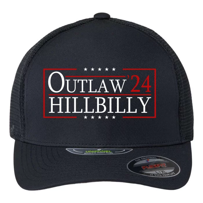 Trump Vance 24 Outlaw Hillbilly Us Flag Vintage Flexfit Unipanel Trucker Cap