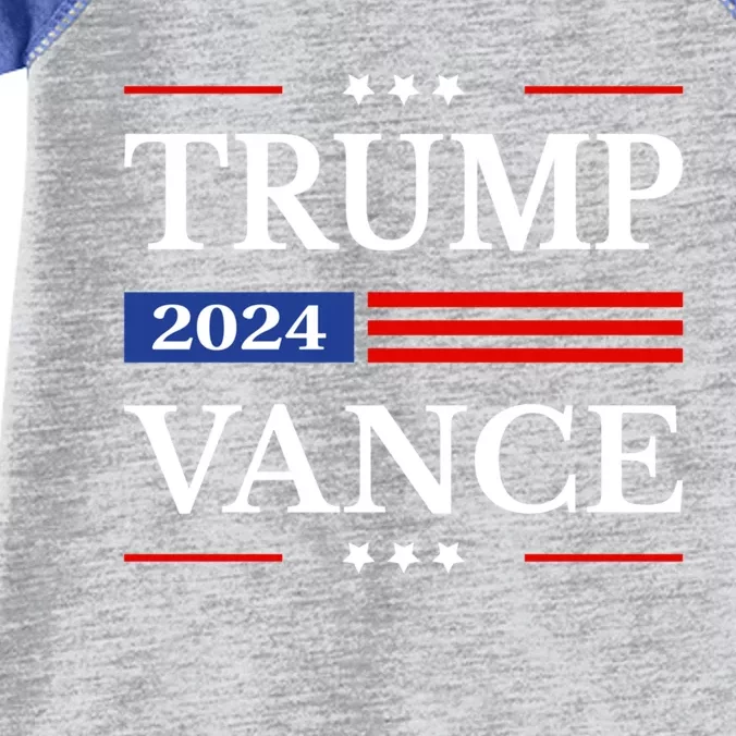 Trump Vance 2024 Donald Trump 2024 President Jd Vance J D Great Gift Infant Baby Jersey Bodysuit