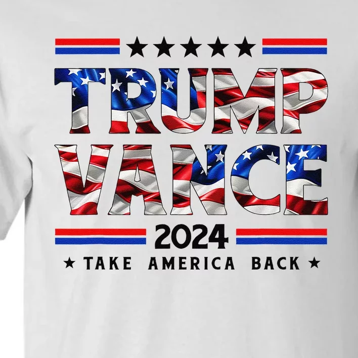 Trump Vance 2024 Donald Trump J.D. Vance Take America Back Tall T-Shirt