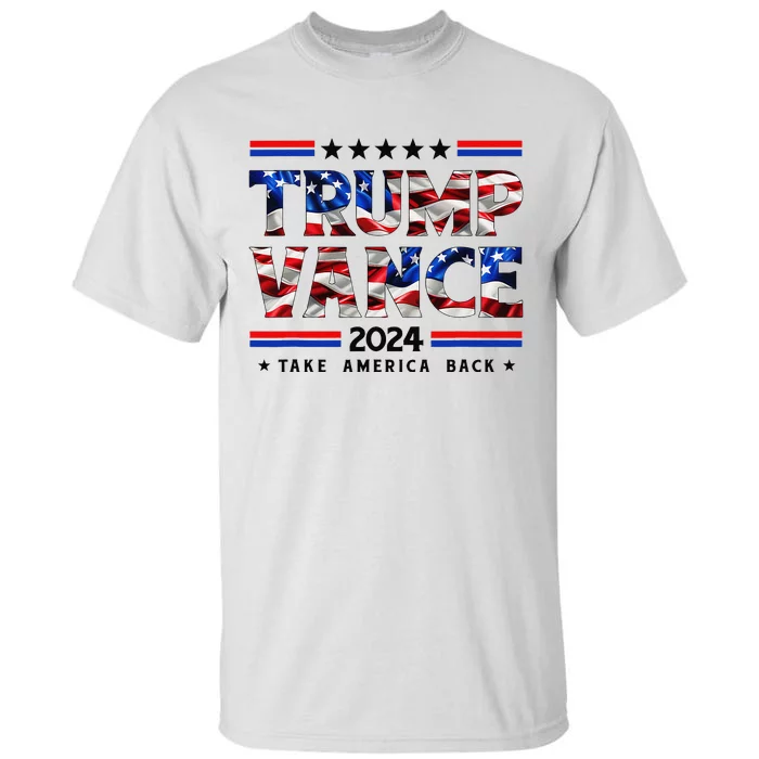 Trump Vance 2024 Donald Trump J.D. Vance Take America Back Tall T-Shirt