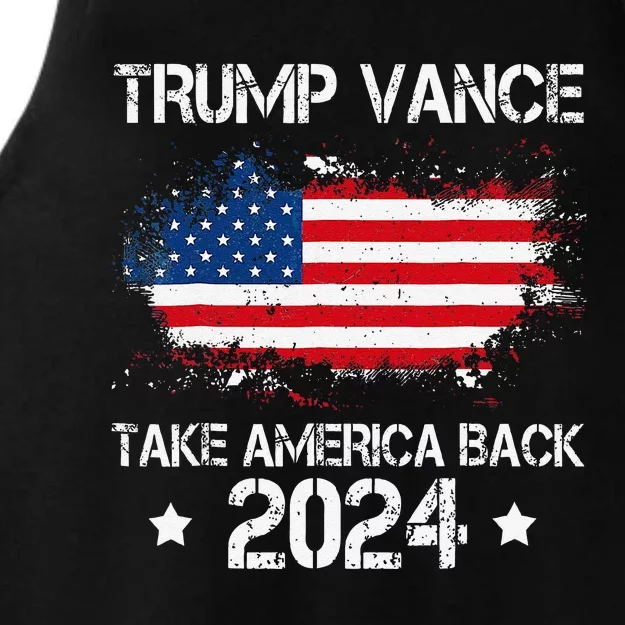 Trump Vance 2024 President Trump Supporter Take America Back Ladies Tri-Blend Wicking Tank